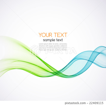 Abstract vector background, blue wavy  22409115