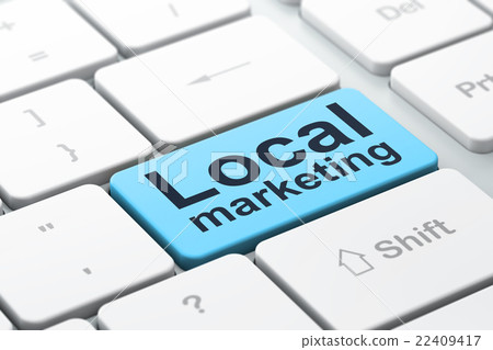 Advertising concept: Local Marketing on computer Advertising concept: Local Marketing on computer 22409417