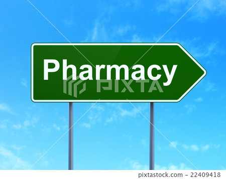 Healthcare concept: Pharmacy on road sign 22409418