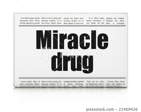 Health concept: newspaper headline Miracle Drug Health concept: newspaper headline Miracle Drug 22409426