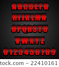 Vector red font 22410161