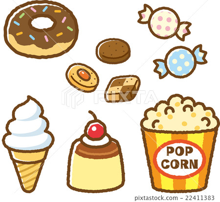 Sweets illustration material set Sweets illustration material set 22411383