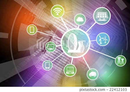 Internet (IoT, Internet of things) Abstract image 22412103