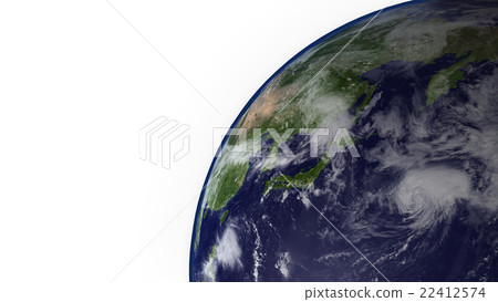 3DCG earth Japan up daytime permeation 3DCG earth Japan up daytime permeation 22412574