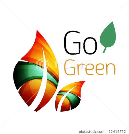 Colorful leaf logo. Geometric abstract icon Colorful leaf logo. Geometric abstract icon 22414752