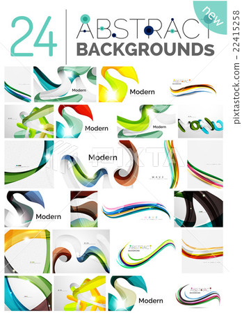 Pack of vector abstract backgrounds - Stock Illustration [22415258] - PIXTA