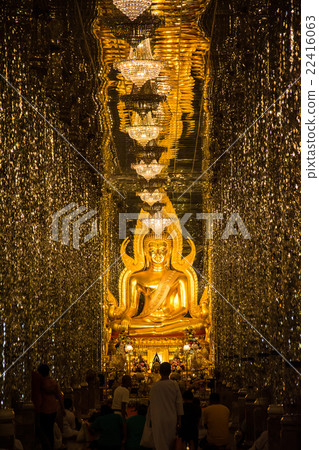 The Golden seated presiding Buddha in Church,wat T 22416063