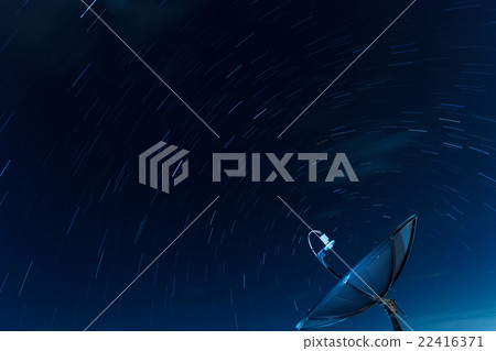 Satellite Dish and Star Trails Satellite Dish and Star Trails 22416371