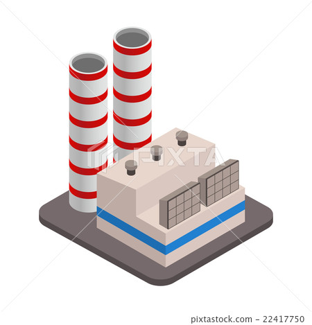 Isometric industrial factory buildings icon. Isometric industrial factory buildings icon. 22417750