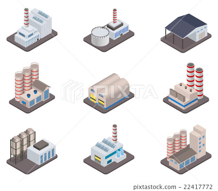 Isometric factory plants and factories Isometric factory plants and factories 22417772