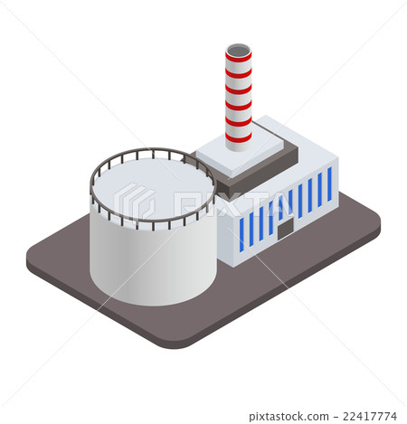 Isometric industrial factory buildings icon. Isometric industrial factory buildings icon. 22417774
