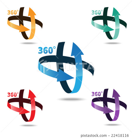 Angle 360 degrees sign icon Angle 360 degrees sign icon 22418116