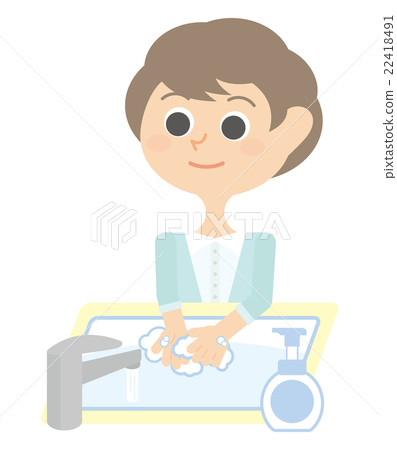 Food poisoning preventive hand wash illustration 22418491
