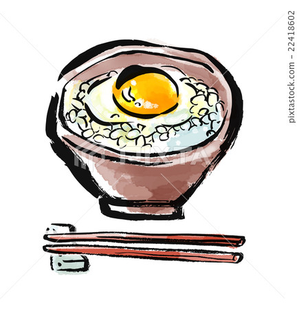 Folded food egg kagome rice TKG 22418602