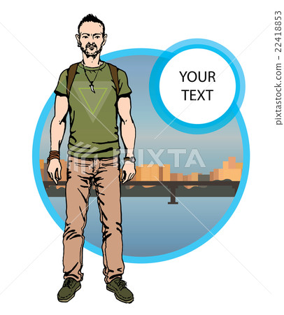 boy hipster character, vector illustration man on boy hipster character, vector illustration man on 22418853