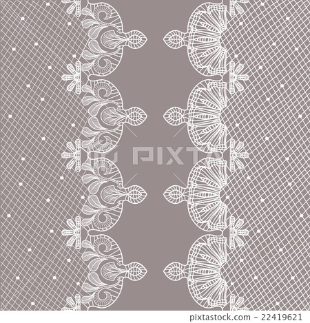 Vertical ornamental seamless pattern lace 22419621