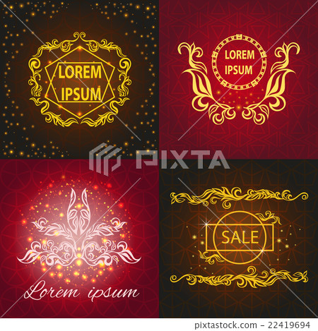 Set shiny cards, pattern, ornament Set shiny cards, pattern, ornament 22419694