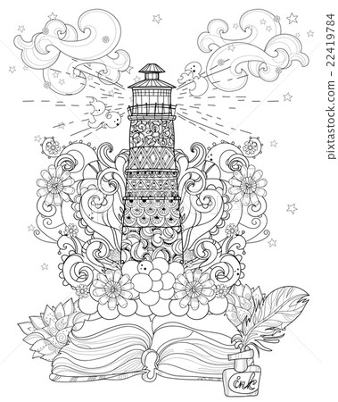 Vector lighthouse  from story magic coloring 22419784