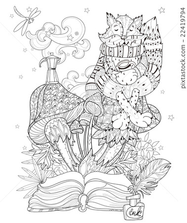 Hand drawn doodle outline magic mushrooms  22419794