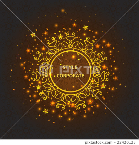 Greeting card with ornamental logo, bright lights Greeting card with ornamental logo, bright lights 22420123