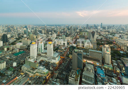 Top view, Bangkok business area Top view, Bangkok business area 22420905