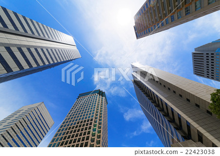 Tennozu Isle's high-rise building group and blue sky 22423038