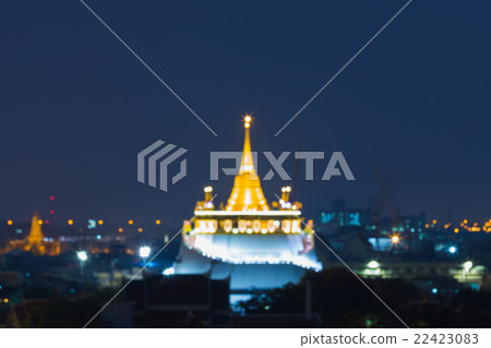 Abstract blurred lights background, Golden mount Abstract blurred lights background, Golden mount 22423083