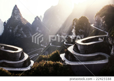 The winding road on the mountain, China 22423188