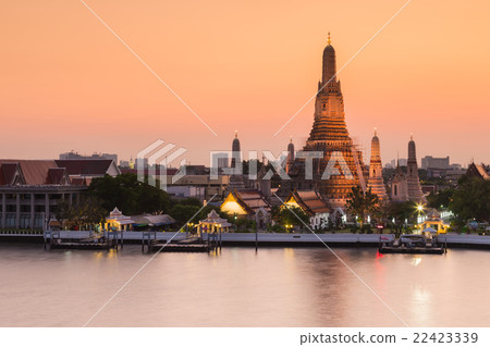 Sunset over Aun temple 22423339