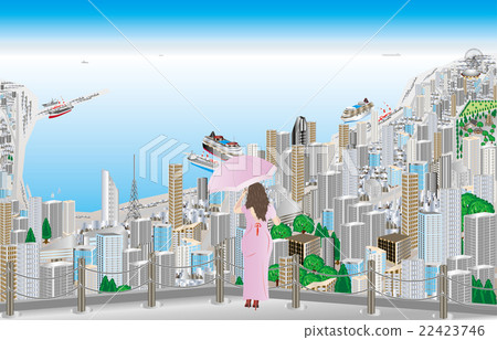 Scenery of port town Women 22423746