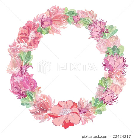 Gentle Vector Floral Wreath 22424217
