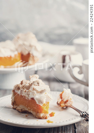 pumpkin pie with meringue pumpkin pie with meringue 22424391