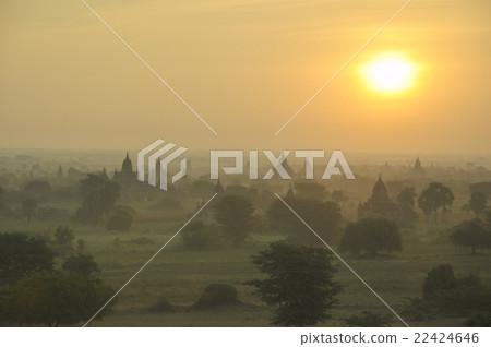 Morning glow of Bagan Morning glow of Bagan 22424646