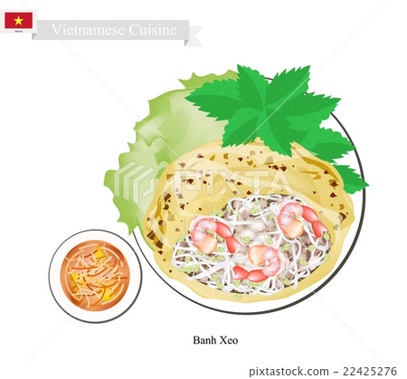 Banh Xeo or Vietnamese Crispy Pancakes Shrimps Banh Xeo or Vietnamese Crispy Pancakes Shrimps 22425276