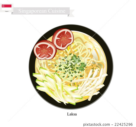 Laksa or Singaporean Rice Noodle in Spicy Soup Laksa or Singaporean Rice Noodle in Spicy Soup 22425296