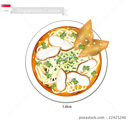 Laksa Noodle Soup with Dumpling and Meat Ball Laksa Noodle Soup with Dumpling and Meat Ball 22425298
