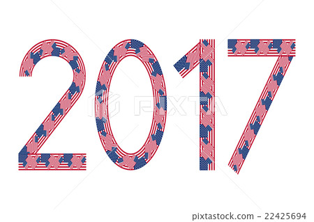 New Year 2017 made of USA flags New Year 2017 made of USA flags 22425694