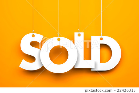 Word SOLD hanging on the ropes - Stock Illustration [22426313] - PIXTA