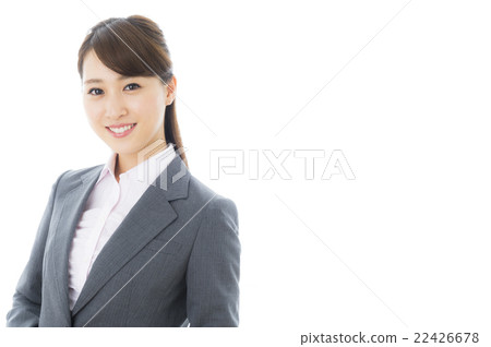 Business woman white background 22426678