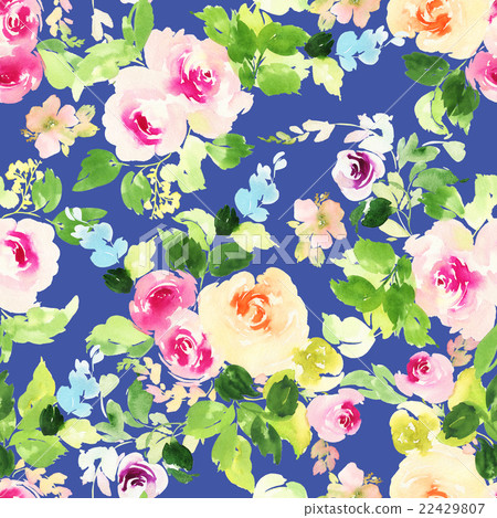 Seamless pattern with flowers watercolor Seamless pattern with flowers watercolor 22429807