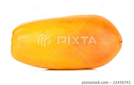 ripe papaya on white background 22430741