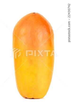 ripe papaya isolated on the white background 22430742