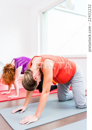 pregnant women exercising during prenatal class pregnant women exercising during prenatal class 22431232