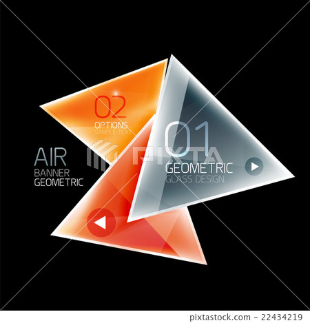 Shiny glass triangle web box 22434219