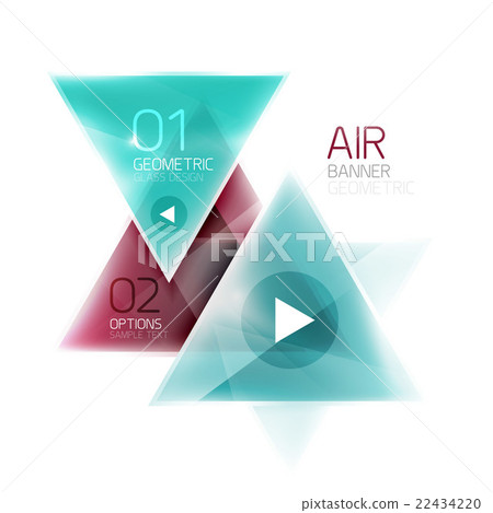 Shiny glass triangle web box 22434220