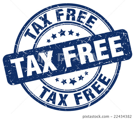 tax free blue grunge round vintage rubber stamp - Stock Illustration ...