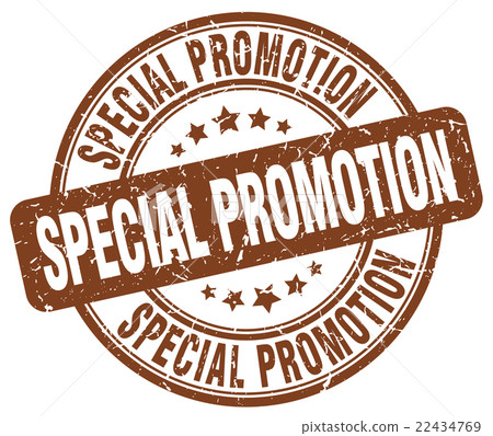 special promotion brown grunge round rubber stamp 22434769