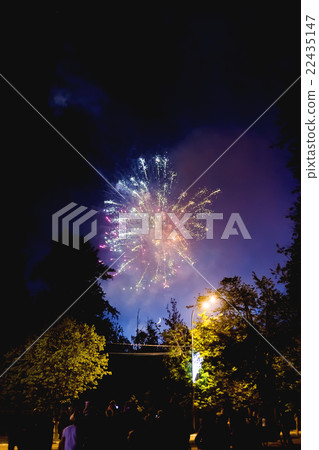 Fireworks in Moscow. Victory day, May 9, Russia. Fireworks in Moscow. Victory day, May 9, Russia. 22435147