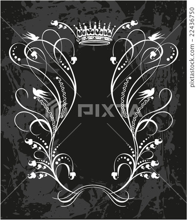 Decorative frame with crown - Stock Illustration [22436750] - PIXTA