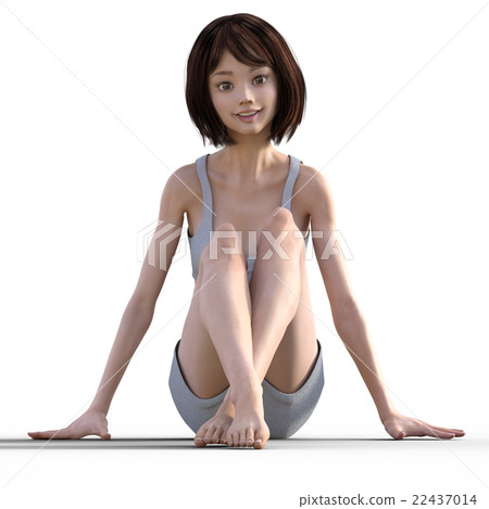 塑造3DCG例證材料的美好的腿的女性身體局部 塑造3DCG例證材料的美好的腿的女性身體局部 22437014